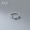 A34428 s925 sterling silver trendy circle chic sweet geometri ring