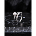 A40879 s925 sterling silver elegant adjustable ring