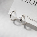 A44552 silver trendy sweet dainty rhinestone stud earrings