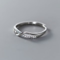 A38299 s925 sterling silver rhinestone design elegant ring