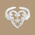 A44281 starfish hollowed heart sterling silver s925 heartshape ring