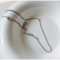 A32870 design 925 sterling silver braided vintage stackable necklace