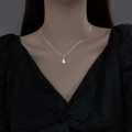 A43401 s925 silver heart simple heartshape elegant choker necklace