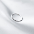 A36319 s925 sterling silver simple fashion vintage twist braided ring
