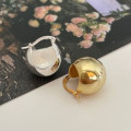 A37146 925 sterling silver ball hoop earrings