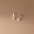 A37087 s925 sterling silver cute pearl earrings