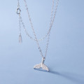 A38230 s925 sterling silver rhinestone design elegant necklace