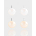 A43276 design simple natural pearl stud sterling silver s925 earrings