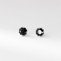 A45296 s925 sterling silver trendy sweet black rhinestone thai stud earrings