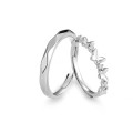 A44934 s925 sterling silver dainty simple rhinestone butterfly rhombic ring