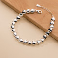 A38155 s925 sterling silver heart charm design elegant bracelet