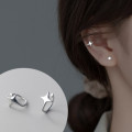 A36002 s925 sterling silver chic clipon trendy simple piercingM earrings