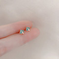 A45116 s925 silver sweet tree stud unique simple earrings