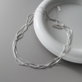 A38950 s925 sterling silver multilayer layered bar trendy necklace