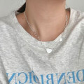 A34175 925 sterling silver irregular heart unique design geometric necklace