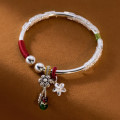 A38053 silver design flower rope adjustable bangle elegant vintage bracelet