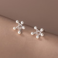 A35466 s925 sterling silver stars earrings