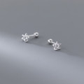 A41184 s925 sterling silver bar stars stud cute earrings