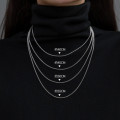 A35297 s925 sterling silver chic simple trendy pearl unique necklace