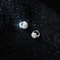 A33759 s925 sterling silver simple fashion sparkling chic trendy earrings
