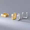 A41109 s925 sterling silver smilingface square trendy earrings