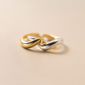 A45360 silver weave double wrap ring