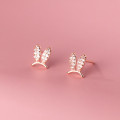 A35526 s925 sterling silver rhinestone small headband earrings