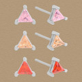 A45080 triangle cubic zirconia sterling silver s925 piercing earrings