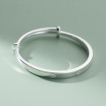 A38360 silver elegant bangle simple bracelet