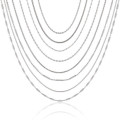 A43123 minimalist s925 sterling silver unique necklace