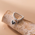 A36289 s925 sterling silver beaded ring
