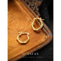 A39725 sterling silver twist vintage earrings