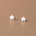 A44669 silver dainty simple trendy stars stud earrings