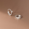 A36612 s925 sterling silver hoop simple cute chic earrings