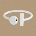 A44651 symmetric bead adjustable sterling silver s925 ring