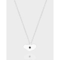 A41444 design geometric heart sterling silver s925 necklace